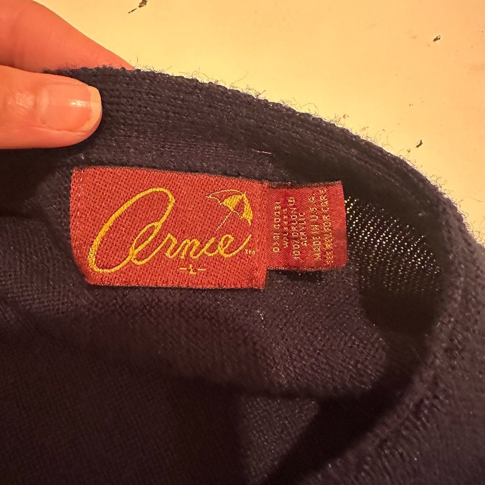 Navy Arnie Grandpa-style Cardigan